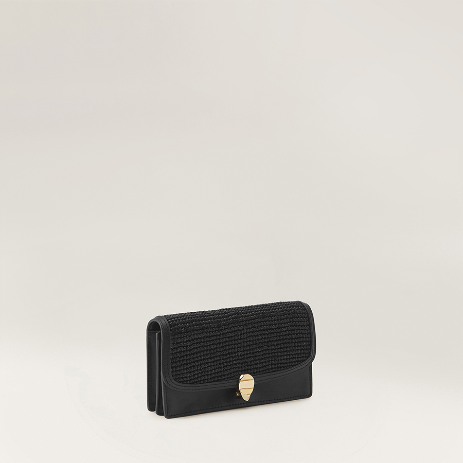 Adelie Wallet Clutch with Raffia