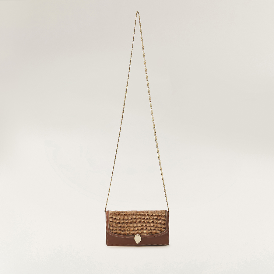 Adelie Wallet Clutch with Raffia