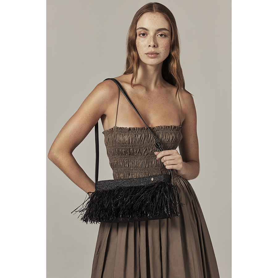 Dawn Raffia Fringe Crossbody(ドーン フリンジ)