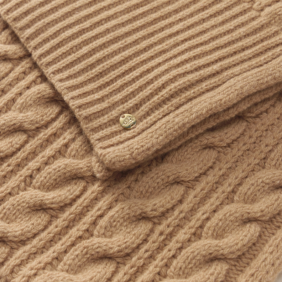 Faye Wool Blend Cable Scarf(フェイ)