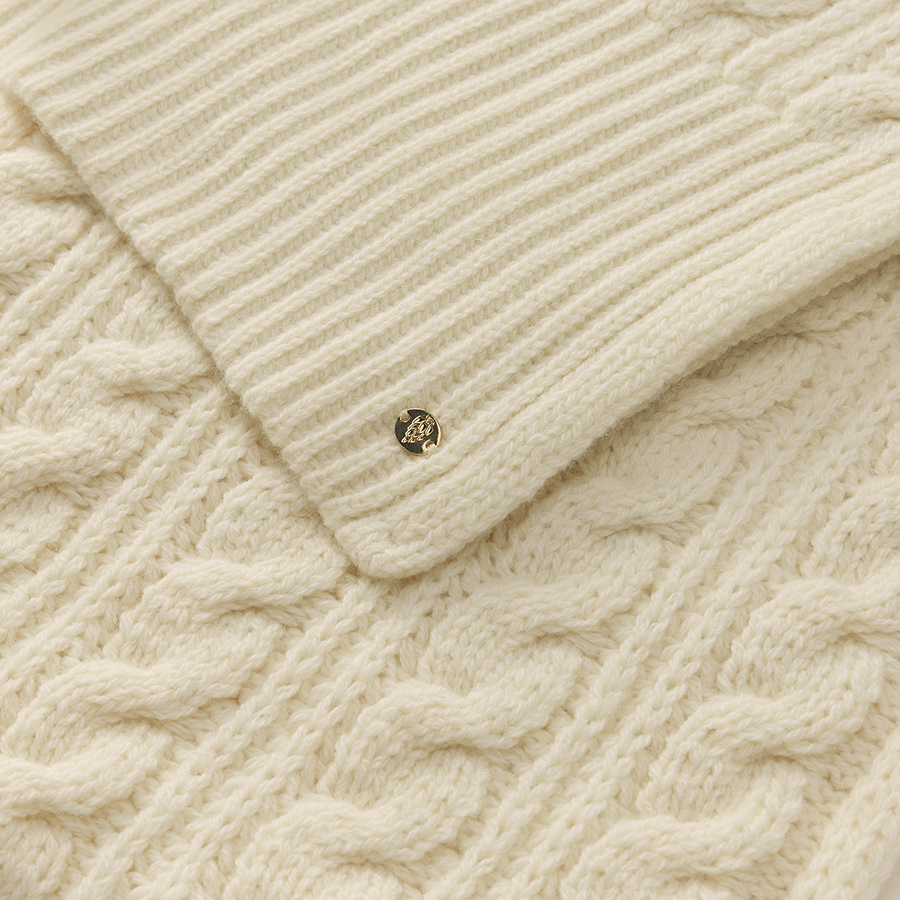 Faye Wool Blend Cable Scarf(フェイ)