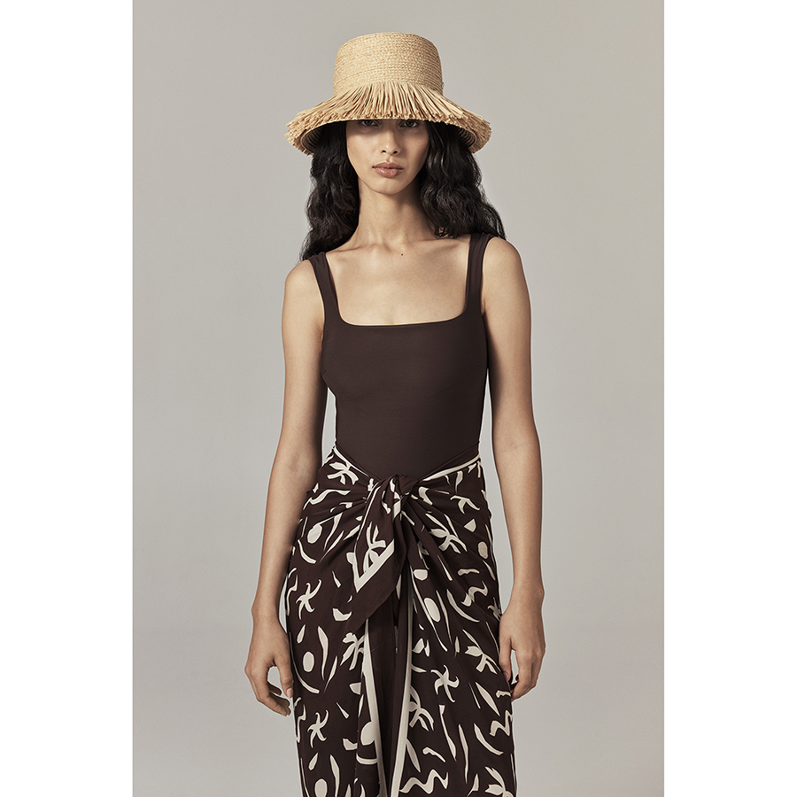 Tate Raffia Fringe Bucket(テイト)