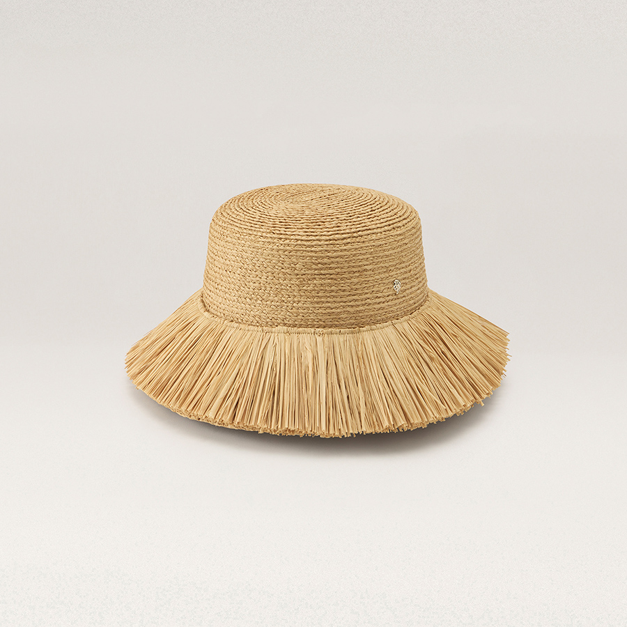 Tate Raffia Fringe Bucket(テイト)