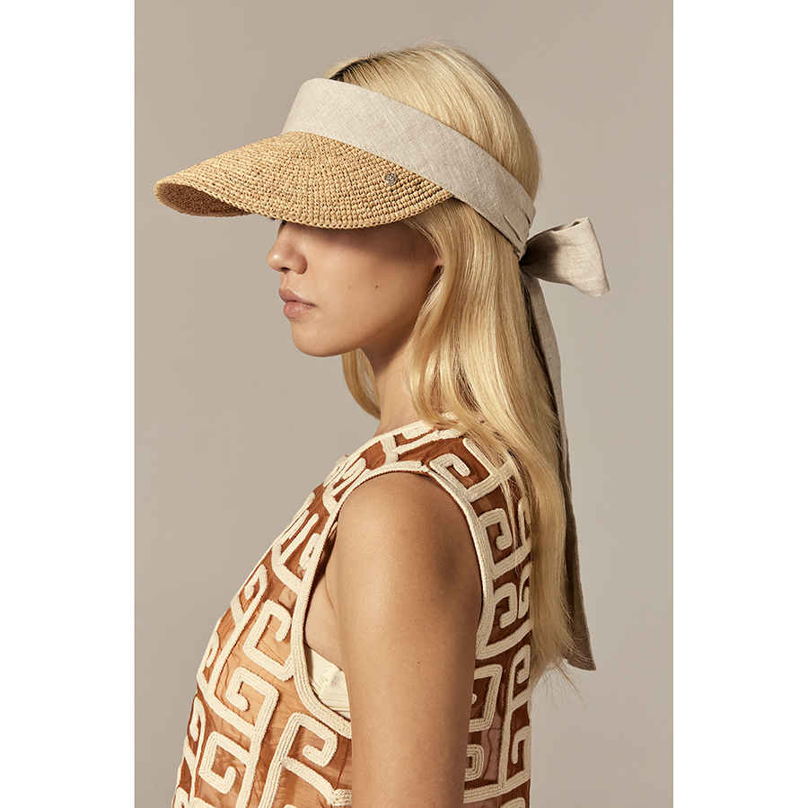 Parker Raffia Peak Visor(パーカー)